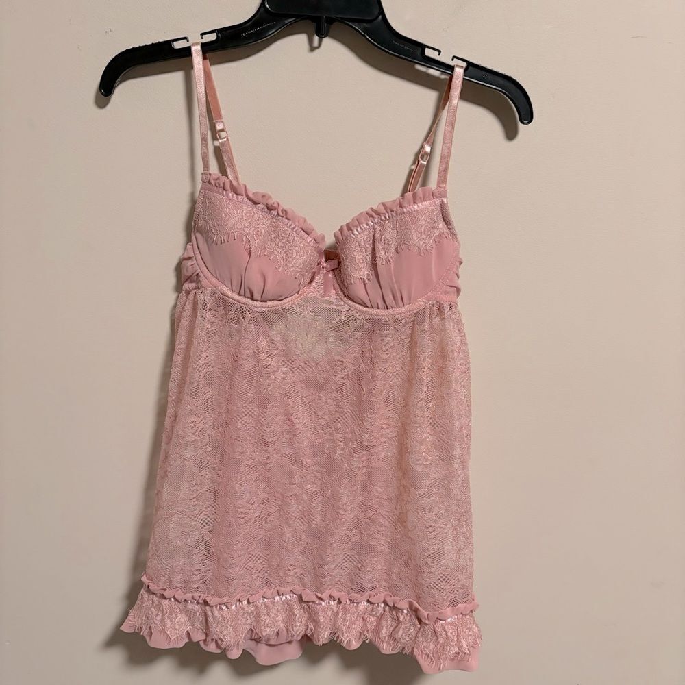 Victoria’s Secret Sexy Little Things Blush Pink Babydoll Nightgown- Size 36B